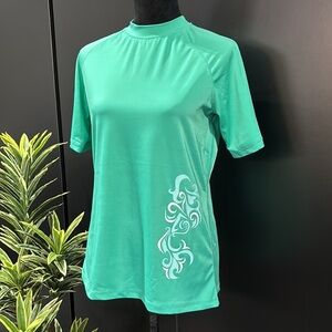 Kanu Surf Breeze UPF 50+ rashguard,mock neck, short sleeve,active, 4 way stretch